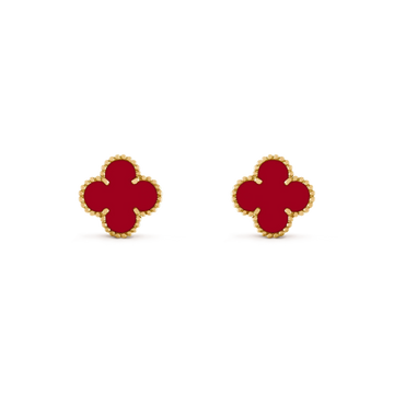 [Elowen jewelsry ]CLOVER MEDIUM 1 MOTIFS CARNELIAN  EARRINGS