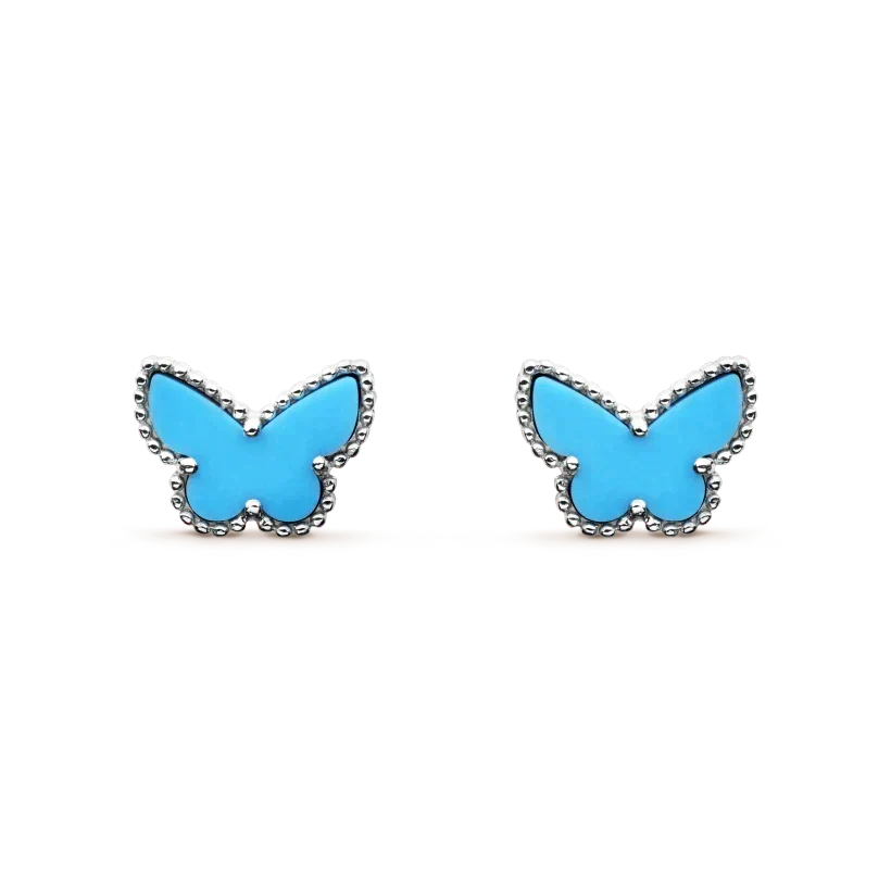 [Elowen jewelsry ]SCHMETTERLING TÜRKIS OHRRINGE SILBER