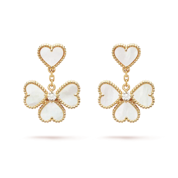 [Elowen jewelsry ]CLOVER SWEET WHITE MOP EARRINGS