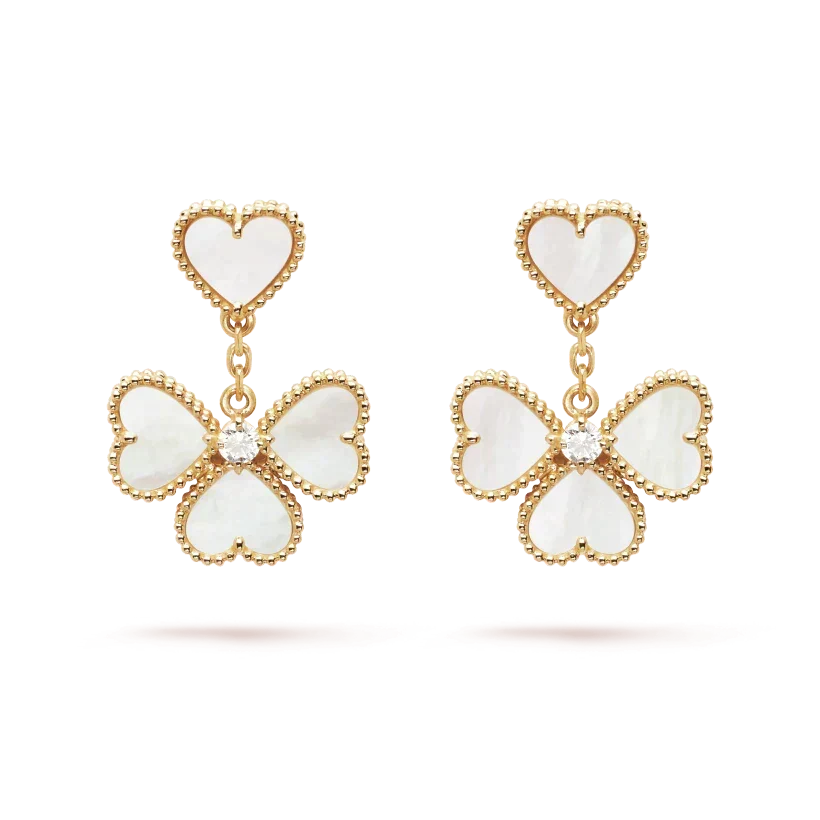 [Elowen jewelsry ]CLOVER SWEET WHITE MOP EARRINGS