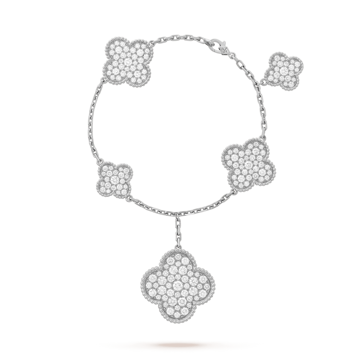 {
  "Elowen jewelsry": "Elowen ジュエリー",
  "CLOVER 6 MOTIFS SILVER DIAMOND BRACELET": "クローバー 6モチーフ シルバー ダイヤモンド ブレスレット"
}