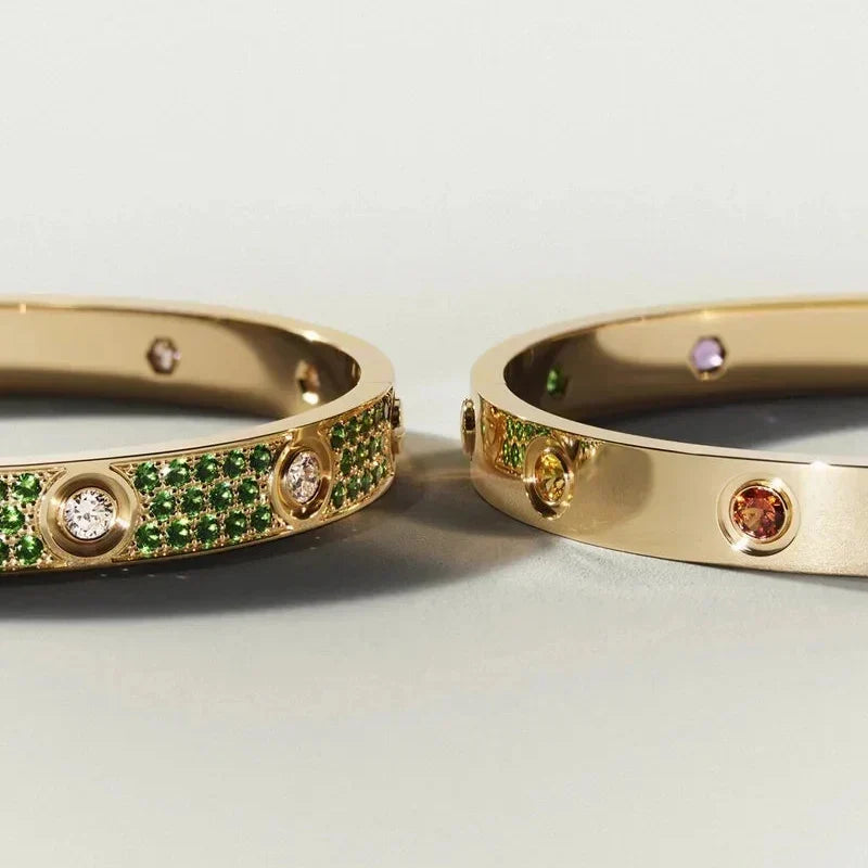 [Elowen jewelsry]CLASSIC 6.1MM LOVEブレスレット 10ダイヤモンド マルチカラー