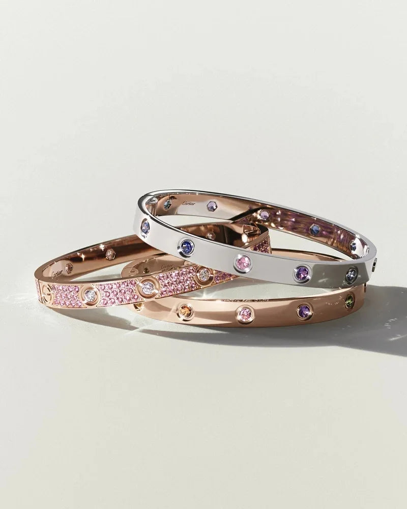 [Elowen jewelsry]KLASSISCHES 6,1 MM LOVE-ARMBAND 10-DIAMANTEN FULL PAVÉ