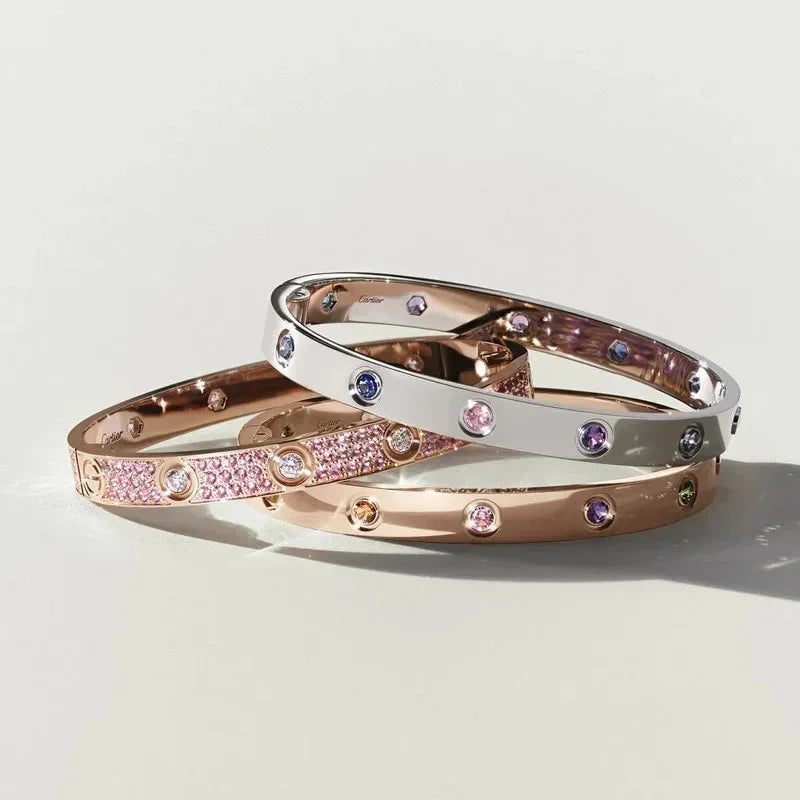 [Elowen jewelsry]CLASSIC 6.1MM LOVEブレスレット 10ダイヤモンド マルチカラー