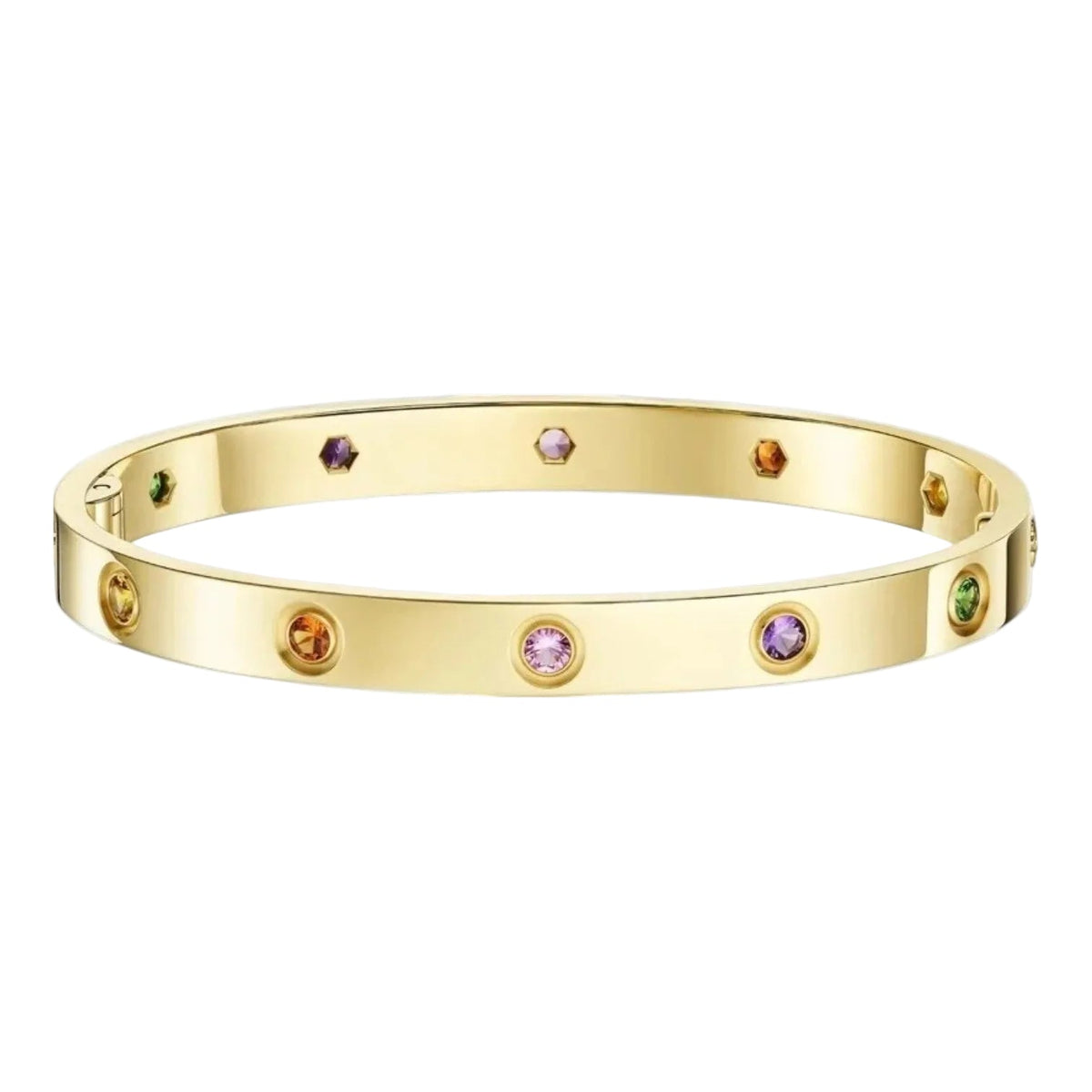[Elowen jewelsry]CLASSIC 6.1MM LOVEブレスレット 10ダイヤモンド マルチカラー