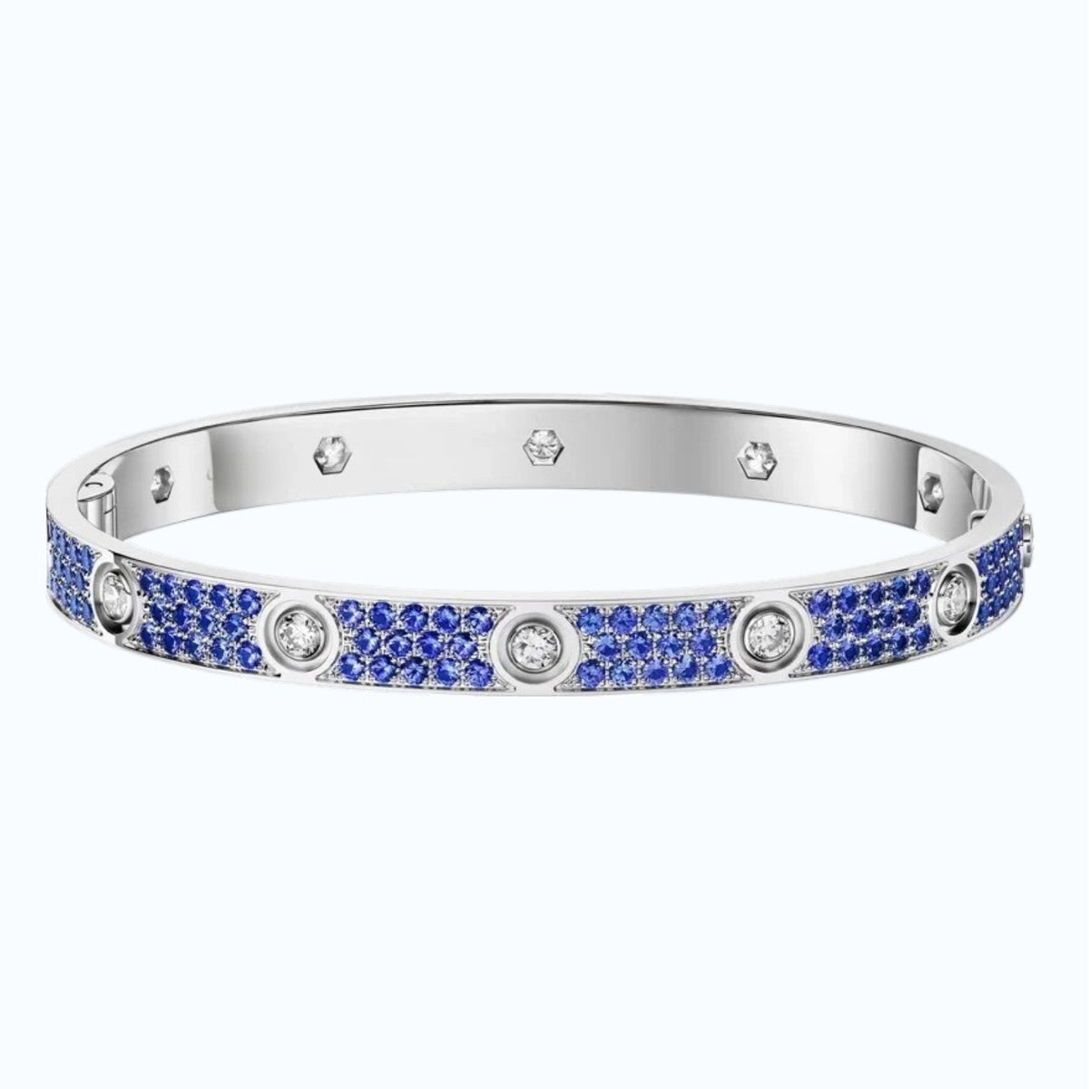 [Elowen jewelsry]KLASSISCHES 6,1 MM LOVE-ARMBAND 10-DIAMANTEN FULL PAVÉ
