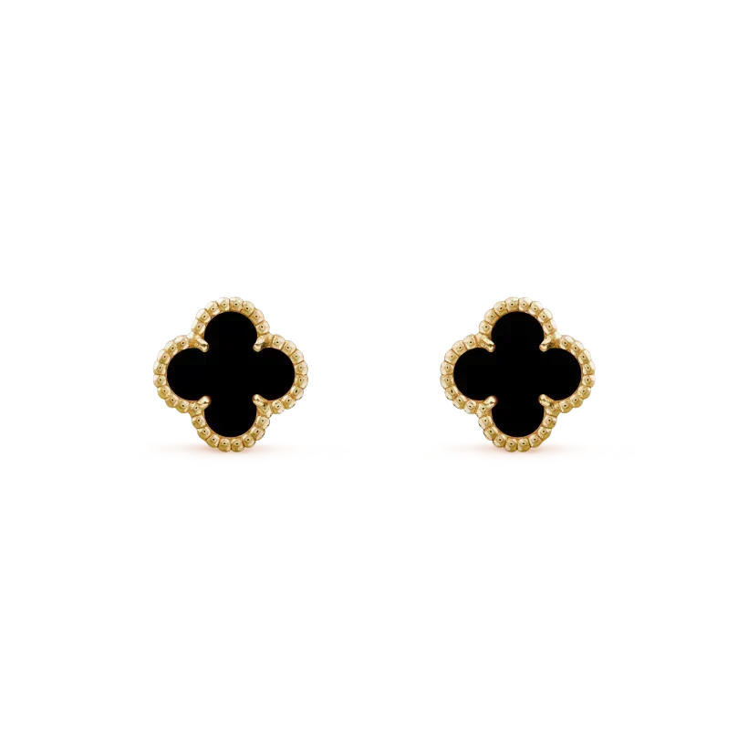 [Elowen jewelsry] CLOVER MINI 9,5 MM OHRRINGE AUS SCHWARZEM PERLMUTT