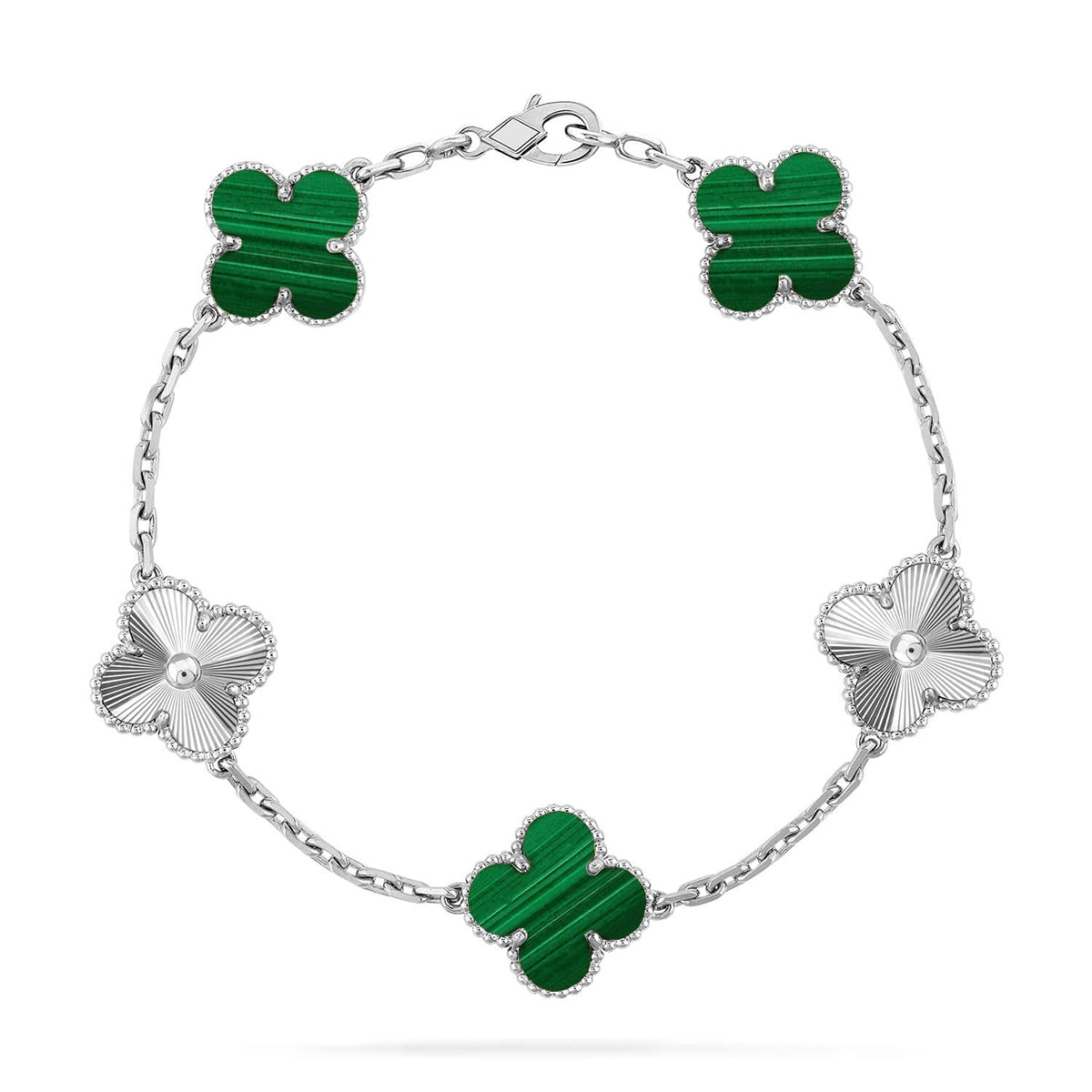 [Elowen Schmuck] CLOVER 5-MOTIV MALACHIT-ARMBAND KOLLEKTION
