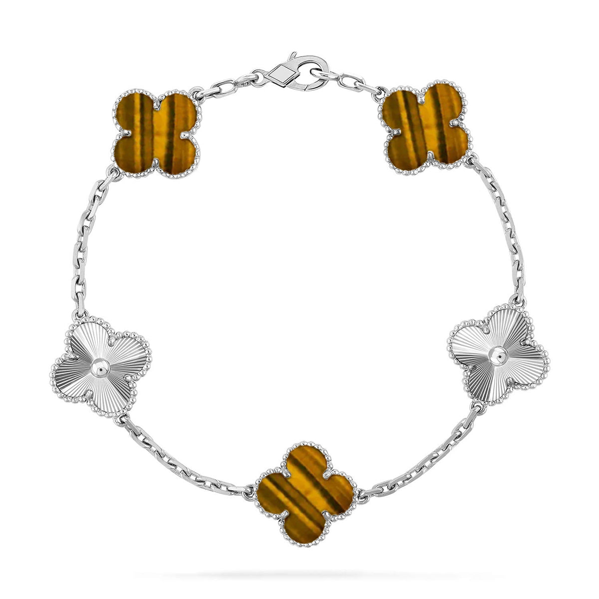 [Elowen jewelsry ] CLOVER 5 MOTIFS TIGER EYE BRACELET COLLECTION