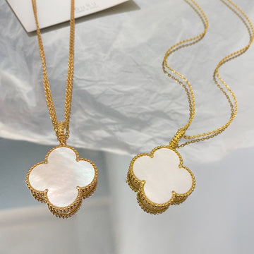 [Elowen jewelsry ]CLOVER 25MM MOP LARGE PENDANT NECKLACE