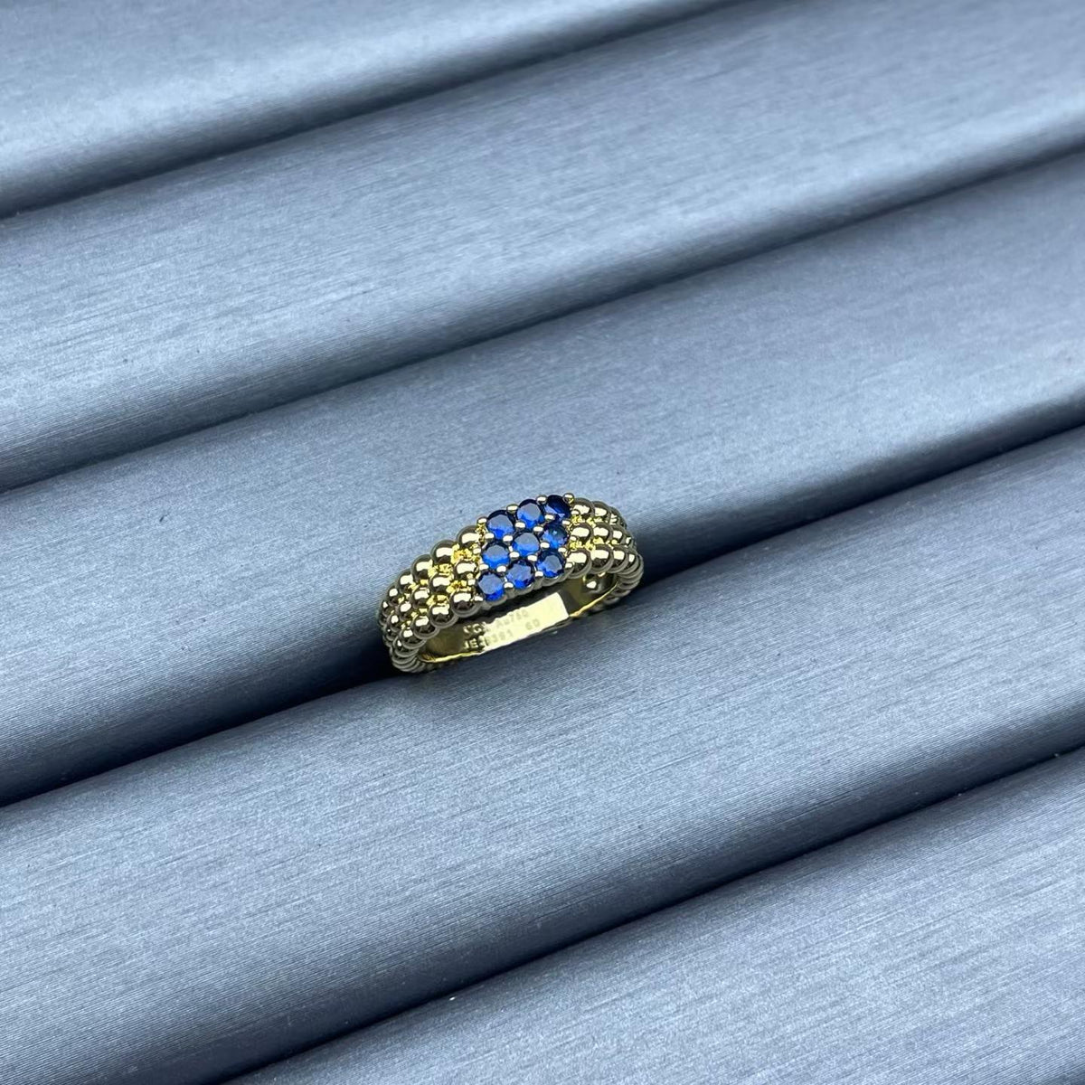 [Elowen jewelsry]NARROW BEADED RING WITH DIAMONDS