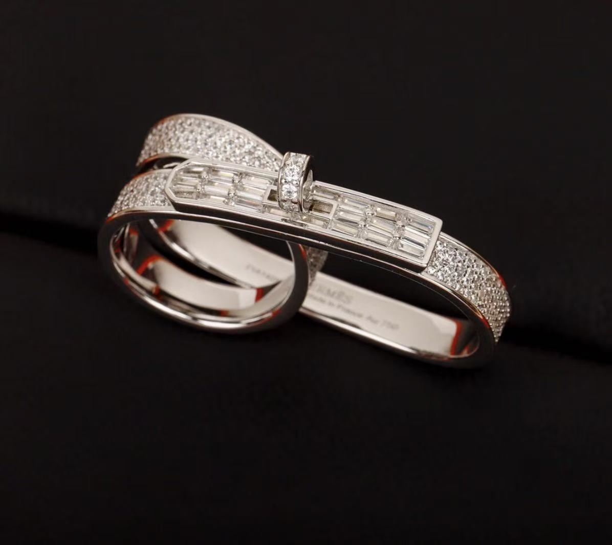 [Elowen jewelsry]NEW STYLE フルサークル ダブルダイヤモンドリング