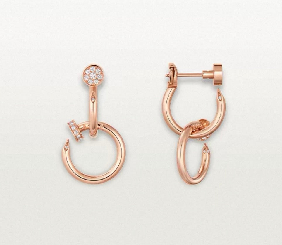 [Elowen jewelsry]ネイルコレクション ダイヤモンドセット ダブルフープピアス
