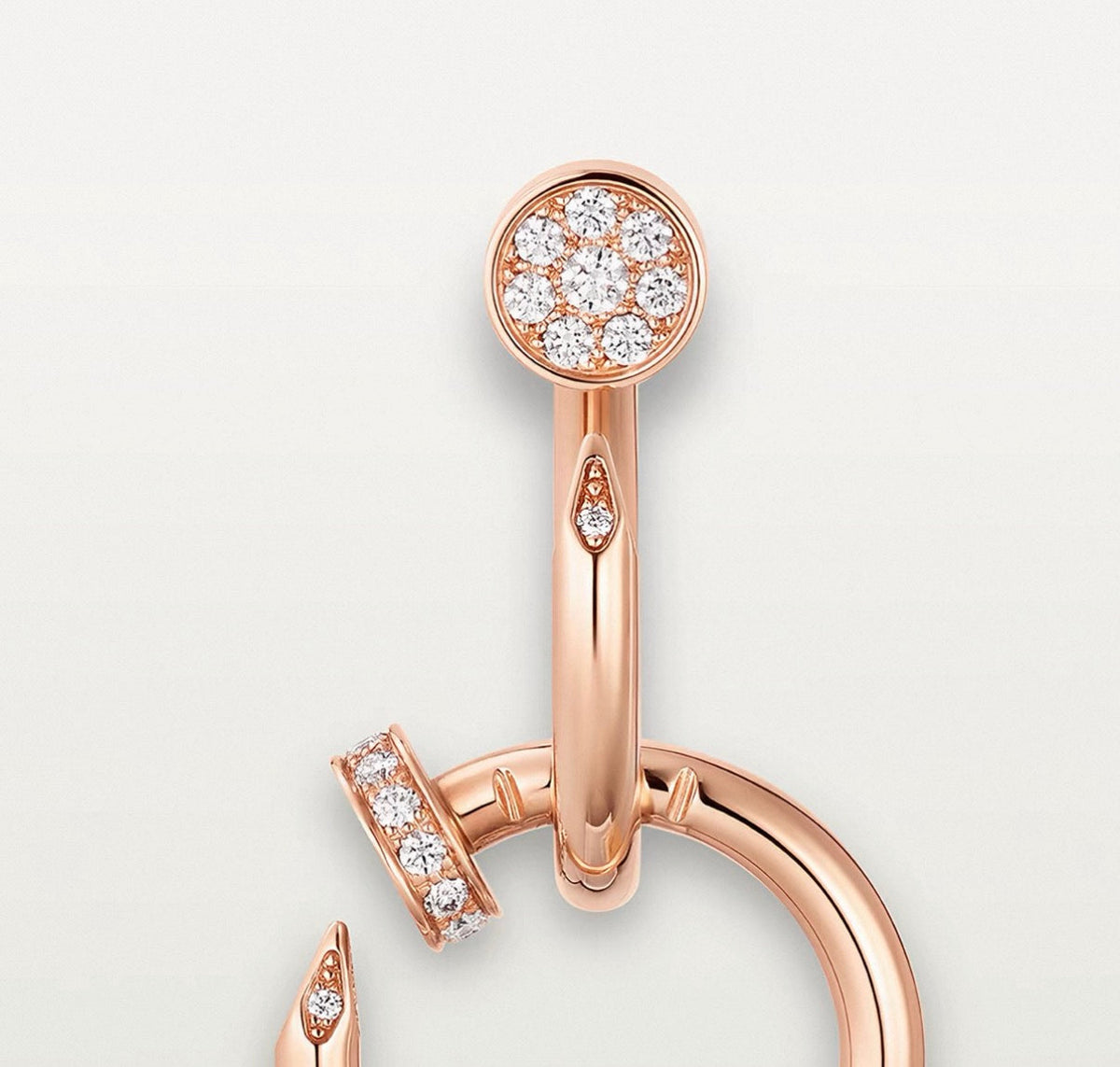 [Elowen jewelsry]ネイルコレクション ダイヤモンドセット ダブルフープピアス