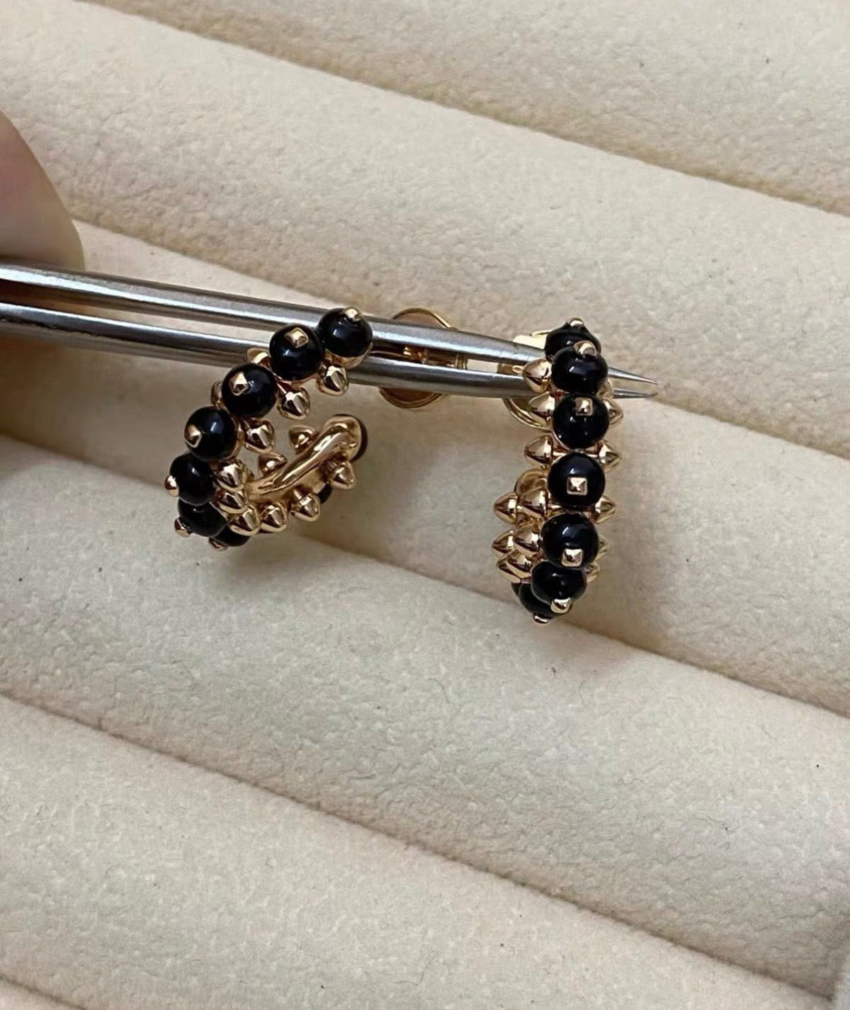 [Elowen jewelsry]クラッシュ コレクション アゲート カルセドニー スタッドピアス