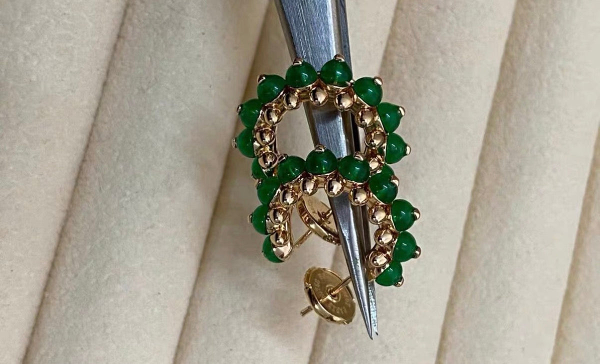 [Elowen jewelsry]クラッシュ コレクション アゲート カルセドニー スタッドピアス