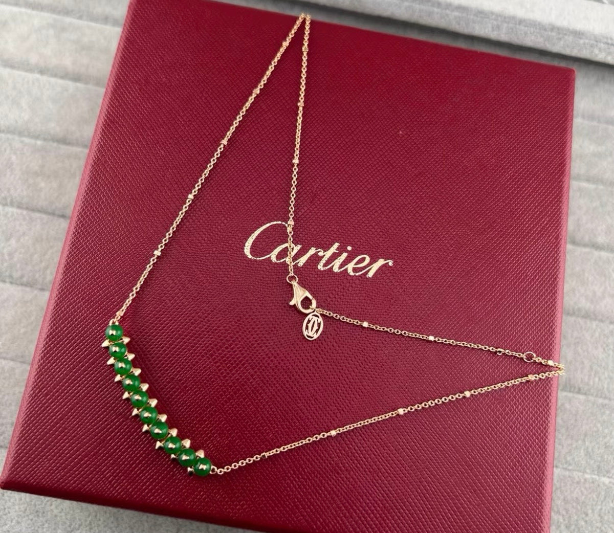 [Elowen jewelsry]クラッシュ コレクション アゲート カルセドニー スタッド ネックレス