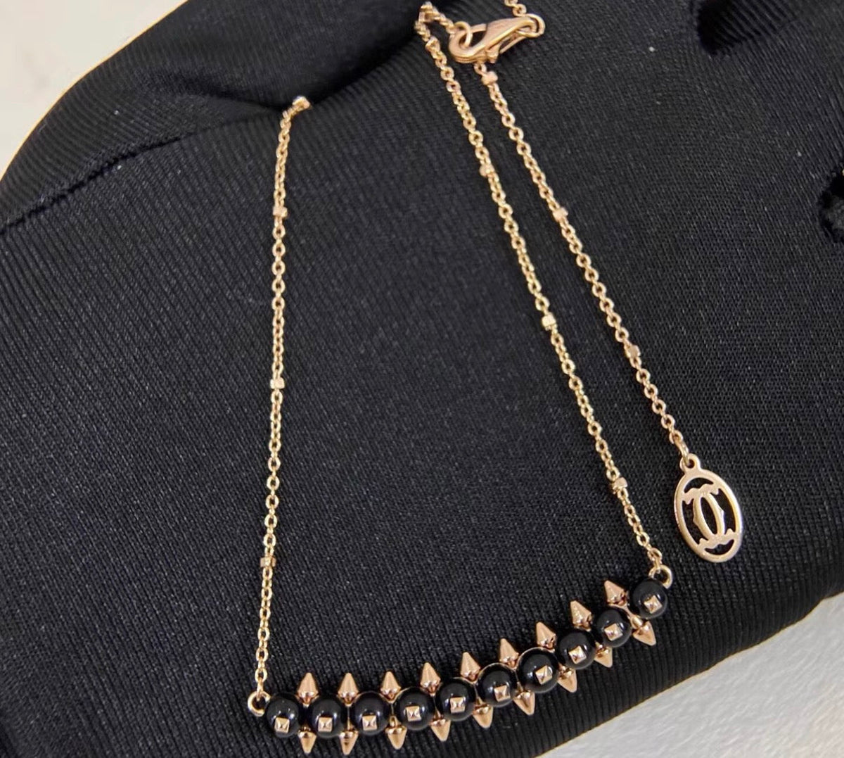 [Elowen jewelsry]クラッシュ コレクション アゲート カルセドニー スタッド ネックレス