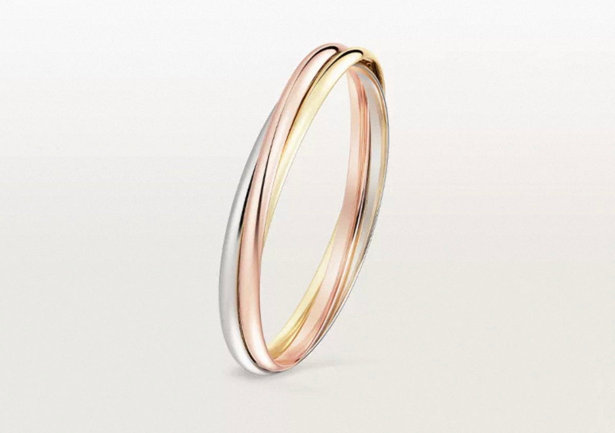 [Elowen]TRINITY COLLECTION KLASSISCHER DREIFARBIGER GOLD-DREIFACHREIFEN