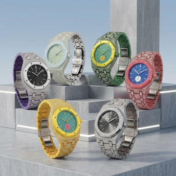 Royal Oak Pop Exklusiv Gehäuse aus Biokeramik & Armband aus Biokeramik voll besetzt mit Diamanten