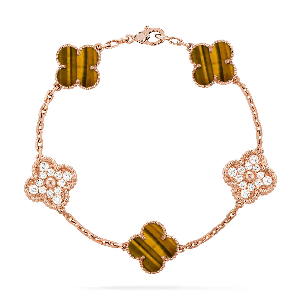 [Elowen jewelsry ] CLOVER 5 MOTIFS TIGER EYE BRACELET COLLECTION