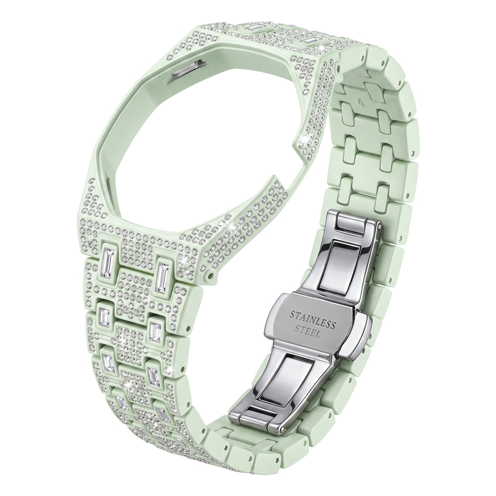 Royal Oak Pop Exklusiv Gehäuse aus Biokeramik & Armband aus Biokeramik voll besetzt mit Diamanten