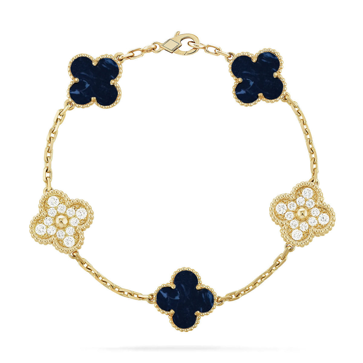 [Elowen jewelsry ]CLOVER 5 MOTIF PIETERSITE BRACELET COLLECTION