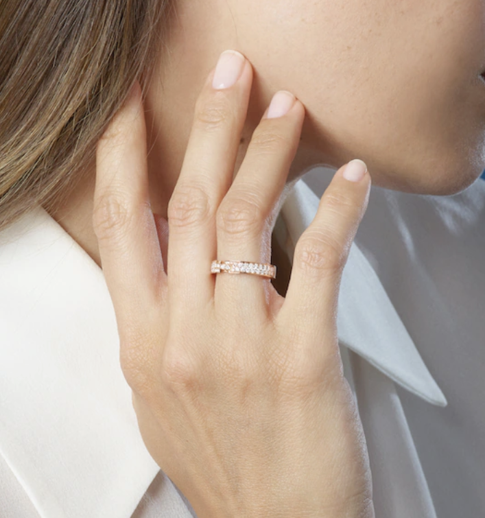 [Elowen jewelsry ]ALLIANCE LIENS VIDENCE PAVED DIAMOND 4MM RING