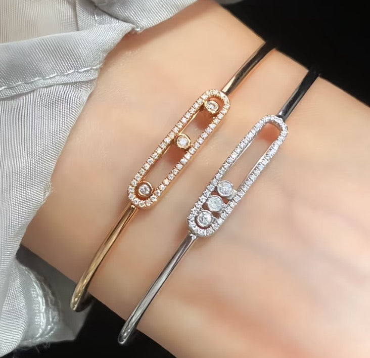 [Elowen jewelsry]Move Pavé Diamond Bangle Bracelet M