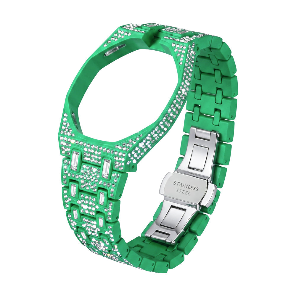Royal Oak Pop Exklusiv Gehäuse aus Biokeramik & Armband aus Biokeramik voll besetzt mit Diamanten