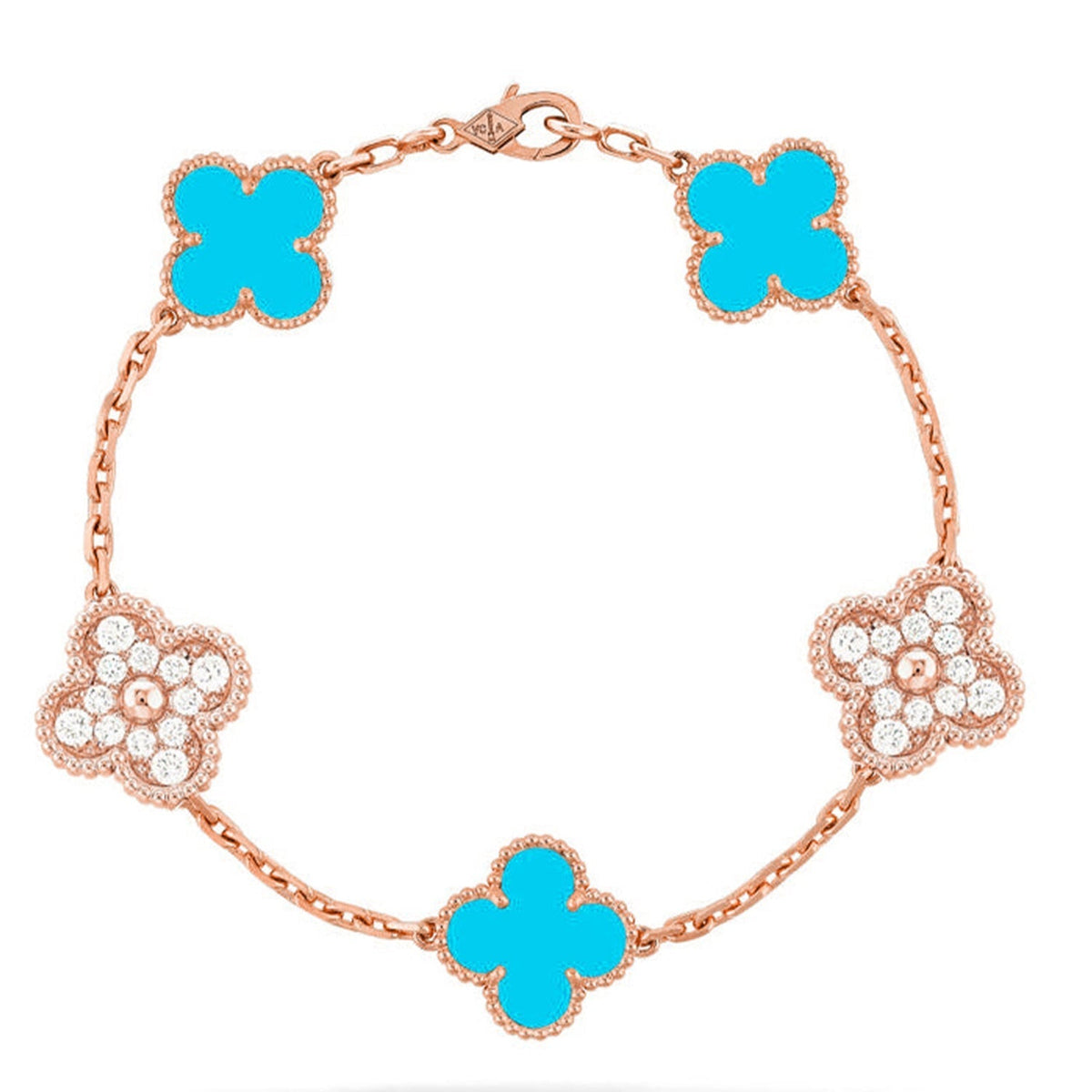 [Elowen Schmuck] CLOVER 5-MOTIV-ARMBAND KOLLEKTION TÜRKIS
