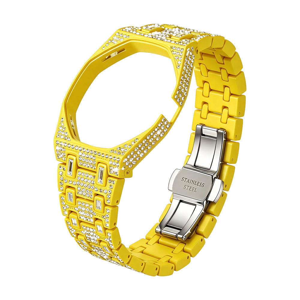 Royal Oak Pop Exklusiv Gehäuse aus Biokeramik & Armband aus Biokeramik voll besetzt mit Diamanten