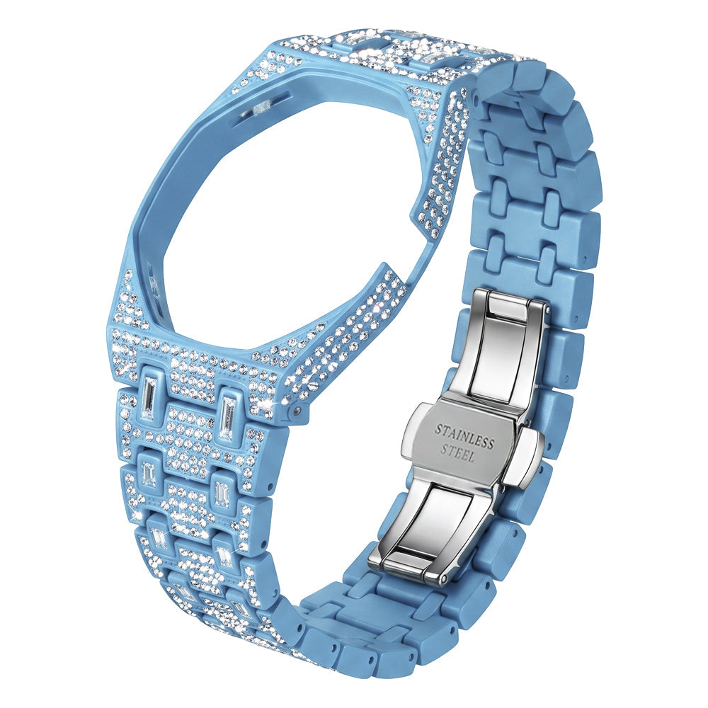 Royal Oak Pop Exklusiv Gehäuse aus Biokeramik & Armband aus Biokeramik voll besetzt mit Diamanten