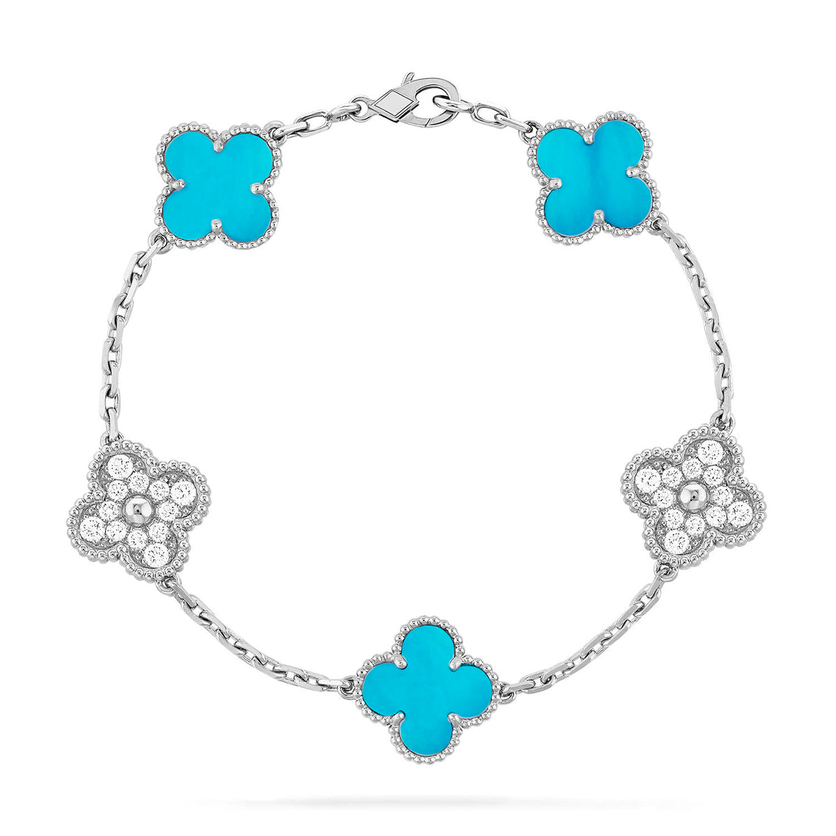 [Elowen Schmuck] CLOVER 5-MOTIV-ARMBAND KOLLEKTION TÜRKIS