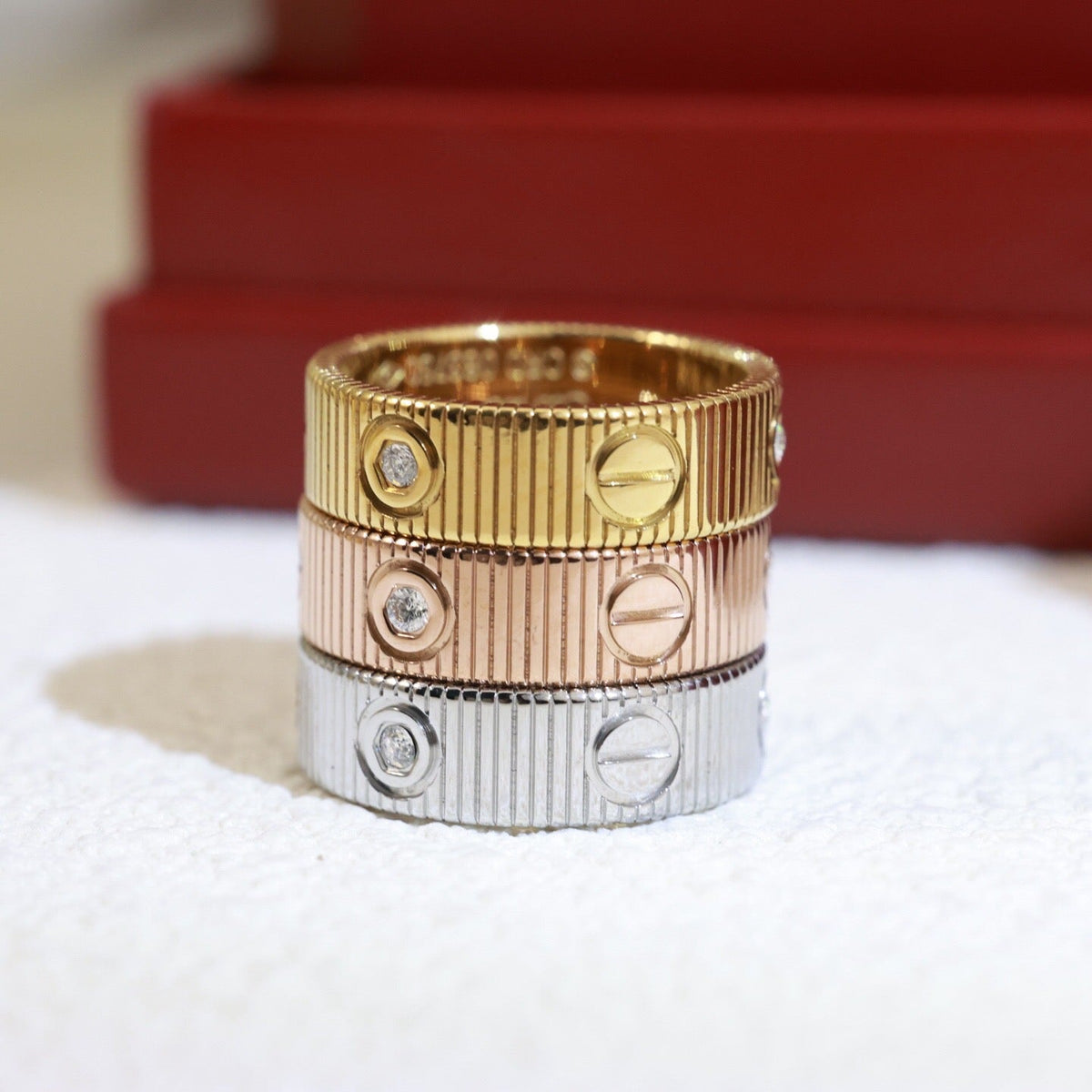[Elowen jewelry]LOVE 6.5MM アンリミテッド 3ダイヤモンド リング