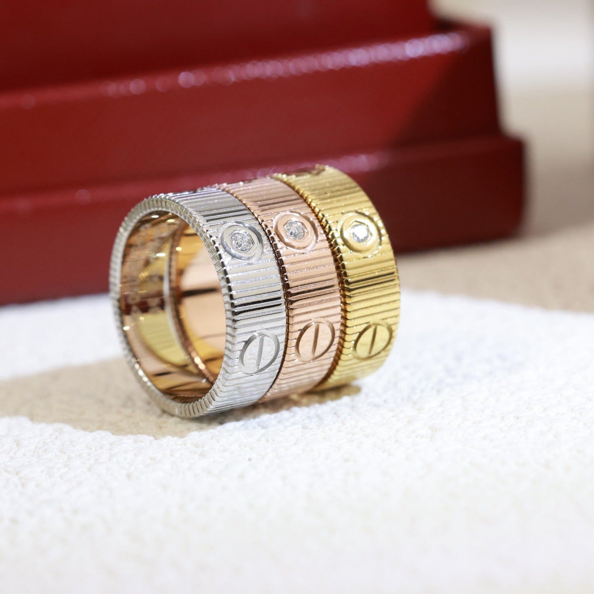 [Elowen jewelry]LOVE 6.5MM アンリミテッド 3ダイヤモンド リング