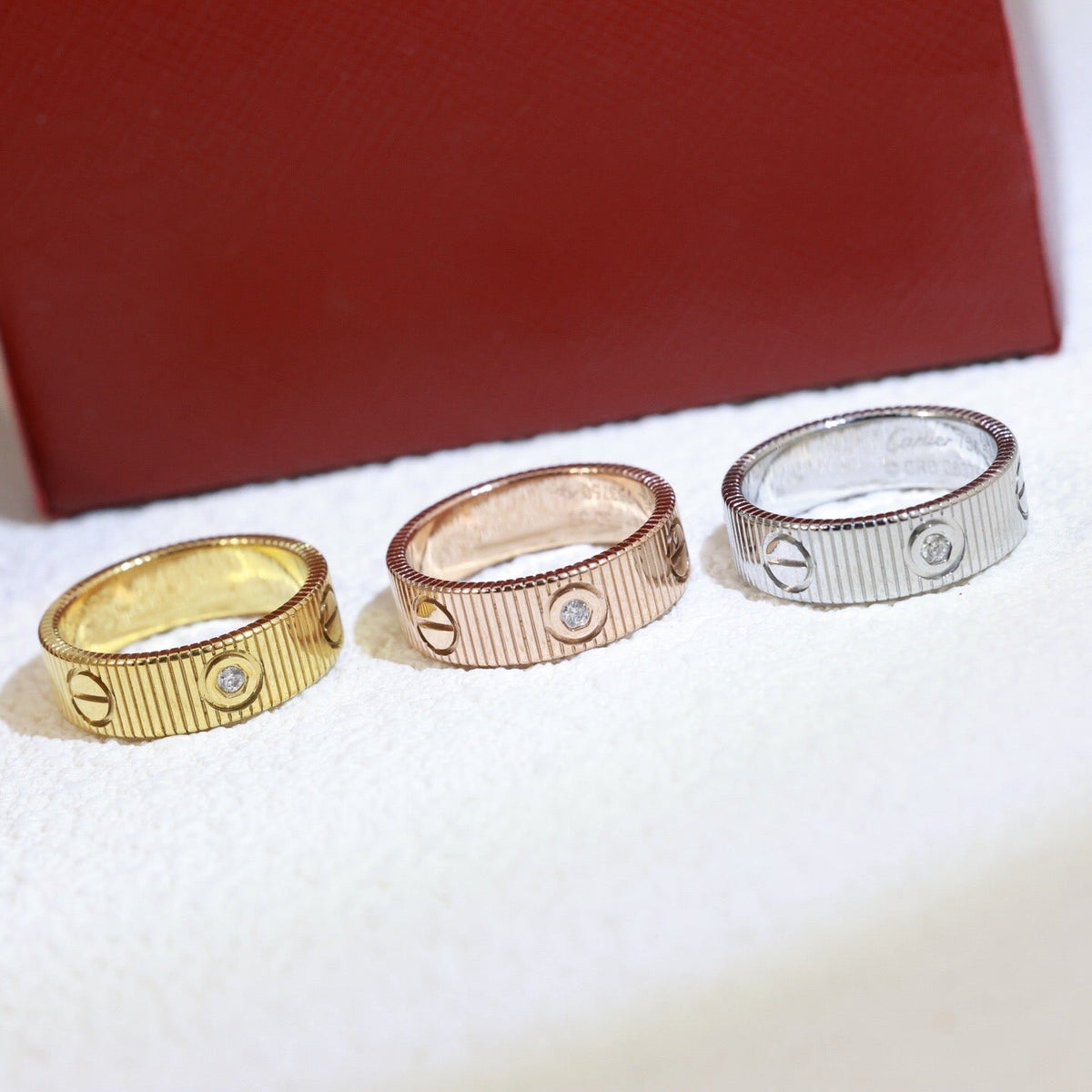 [Elowen jewelry]LOVE 6.5MM アンリミテッド 3ダイヤモンド リング