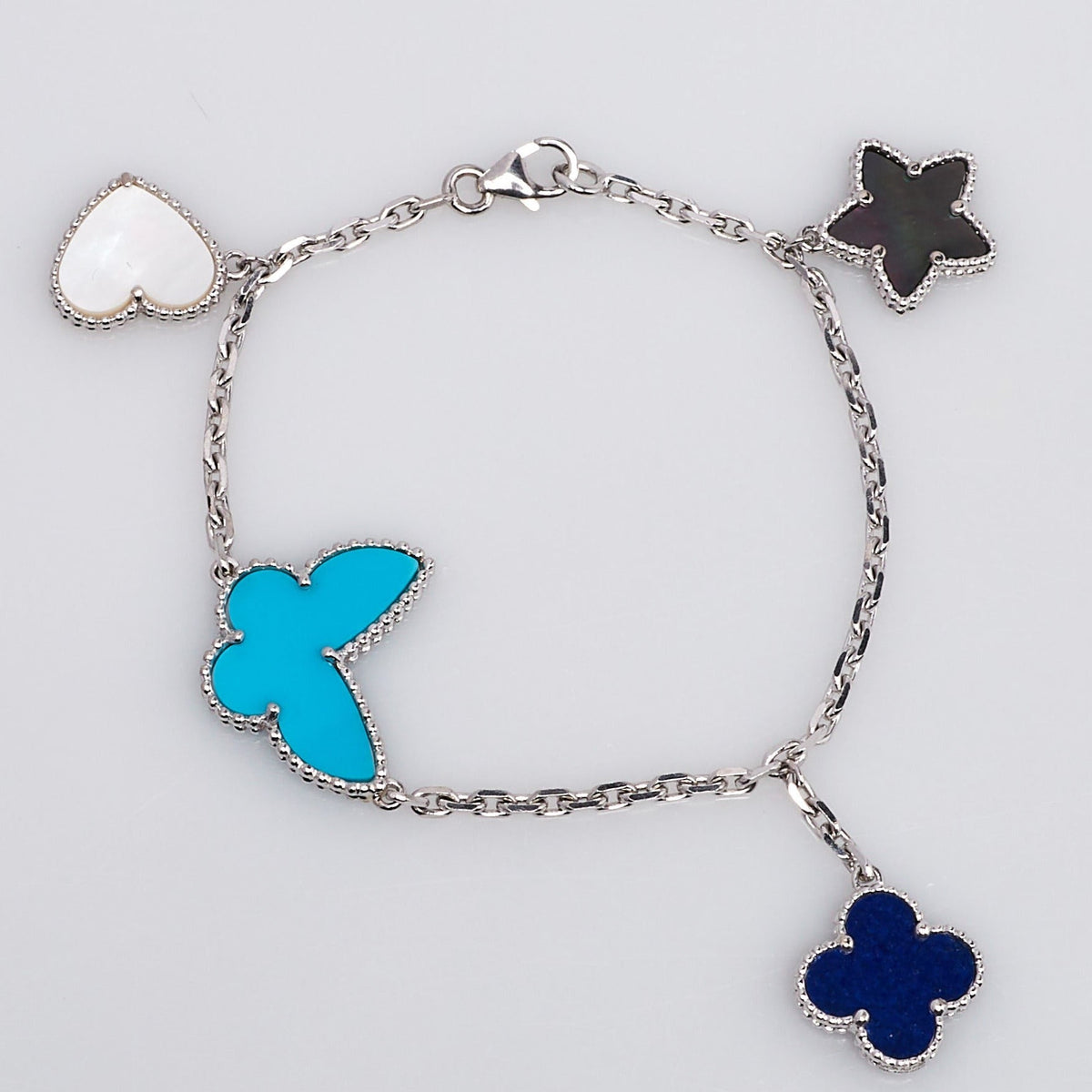[Elowen Schmuck] LUCKY SPRING SILBERARMBAND 4 MOTIVE
