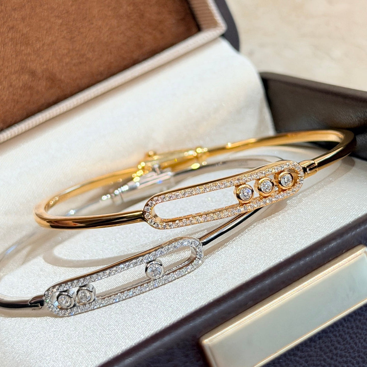 [Elowen jewelsry]Move Pavé Diamond Bangle Bracelet M