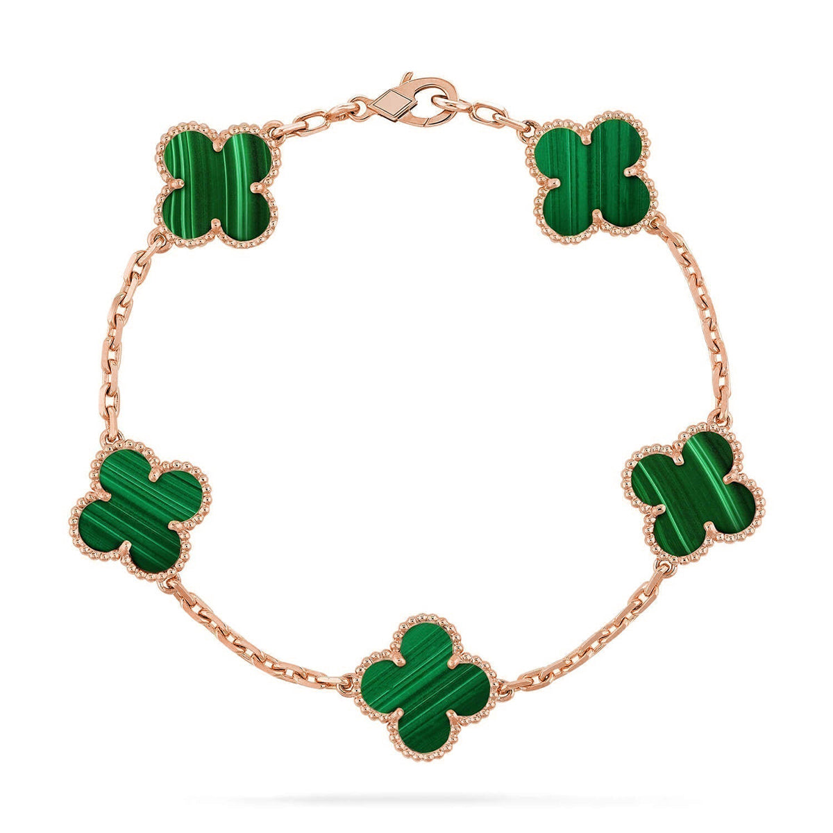 [Elowen Schmuck] CLOVER 5-MOTIV MALACHIT-ARMBAND KOLLEKTION
