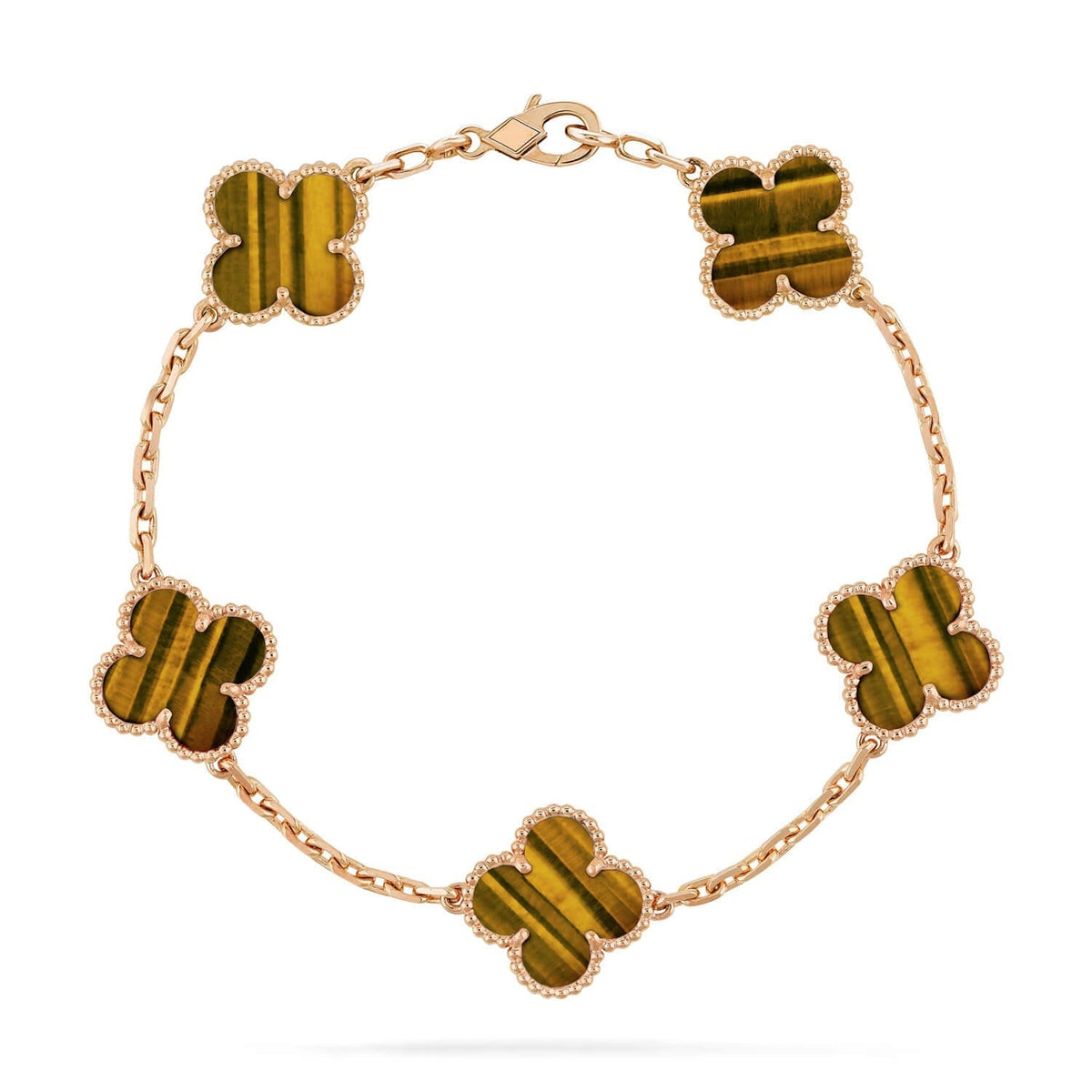 [Elowen jewelsry ] CLOVER 5 MOTIFS TIGER EYE BRACELET COLLECTION