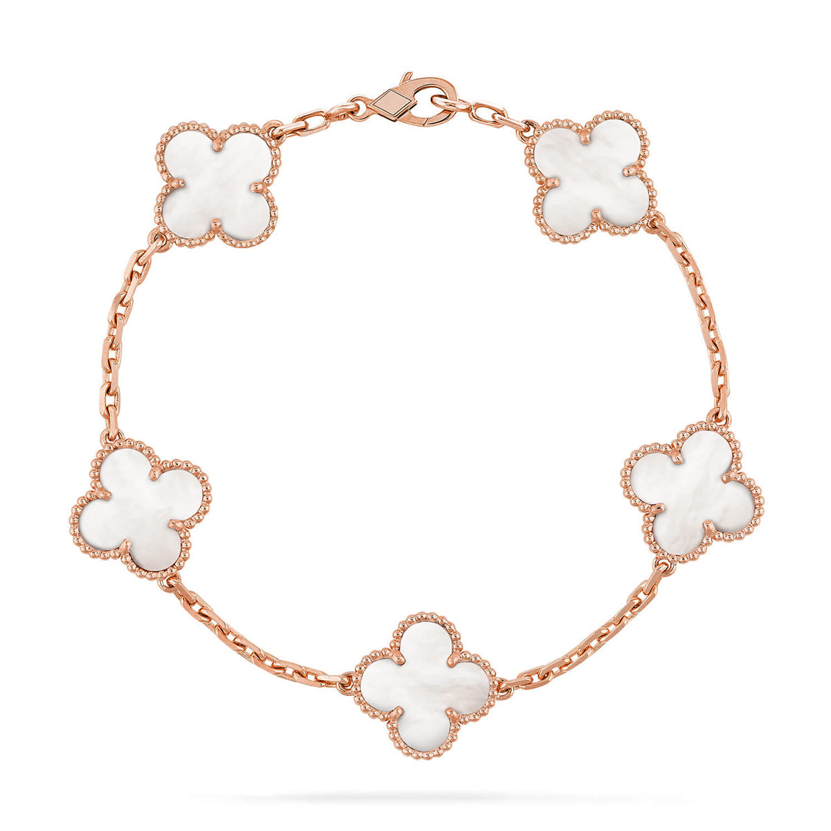 {
  "Elowen jewelsry": "Elowen Schmuck",
  "CLOVER WHITE PEARL MOP 5 MOTIF BRACELET COLLECTION": "KLEEBLATT WEISSE PERLMUTT 5-MOTIV ARMBAND KOLLEKTION"
}