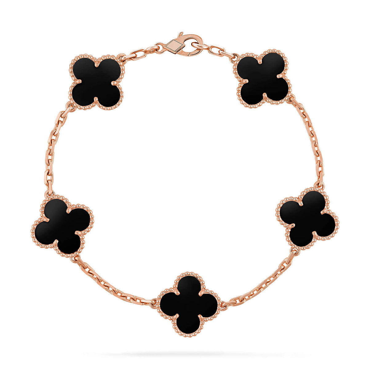 [Elowen Schmuck] CLOVER 5-MOTIV ONYX ARMBAND KOLLEKTION