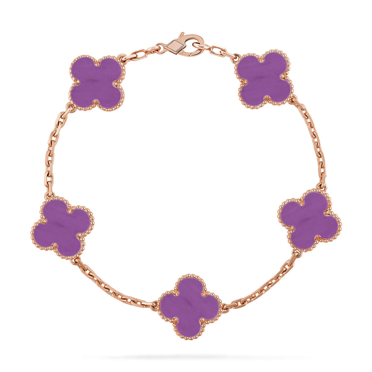 [Elowen jewelsry ] CLOVER 5 MOTIF VIOLET BRACELET COLLECTION
