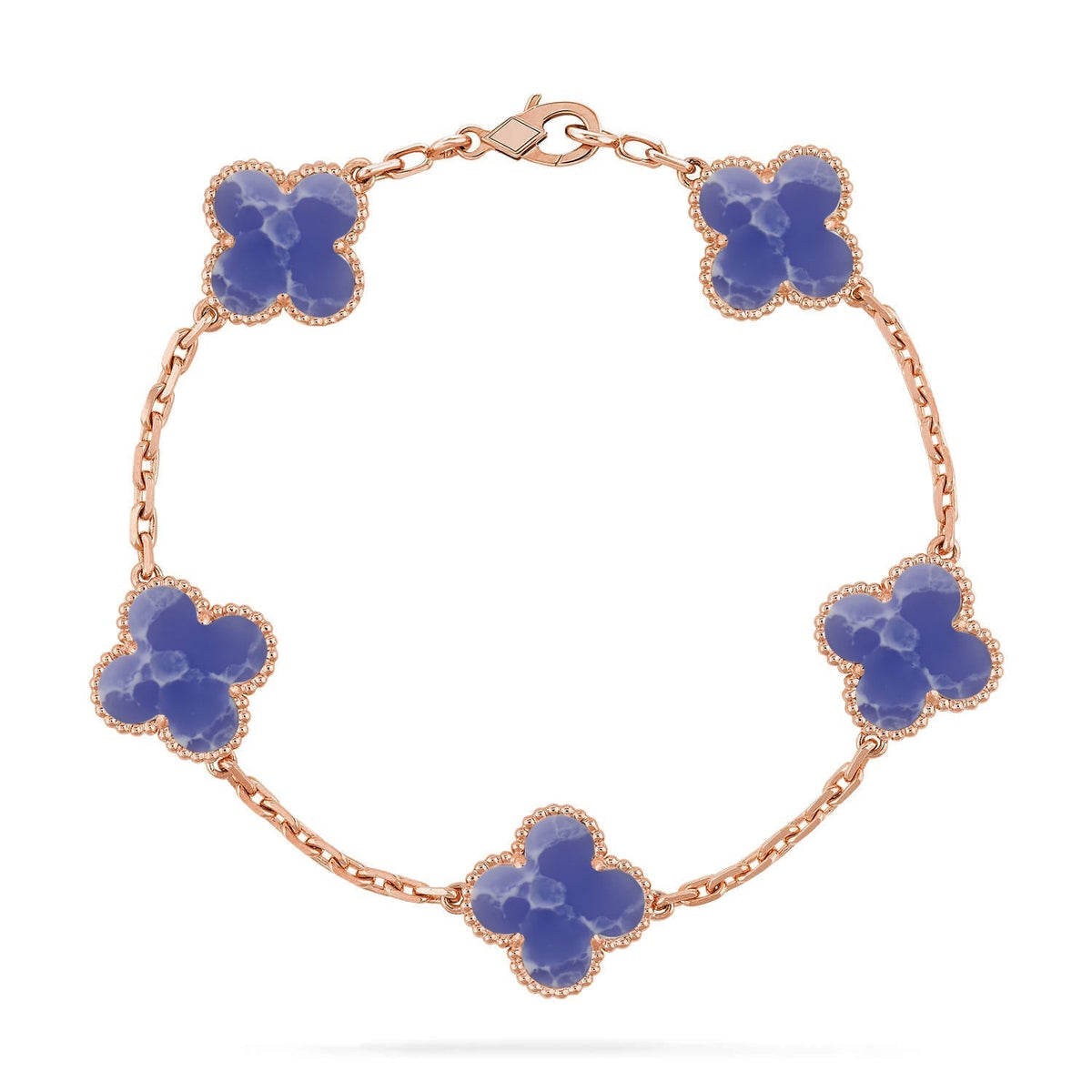 {
  "Elowen jewelsry": "Elowen Schmuck",
  "CLOVER 5 MOTIF BLUE VEINS BRACELET COLLECTION": "KLEEBLATT 5-MOTIV ARMBAND-KOLLEKTION MIT BLAUEN ADERN"
}