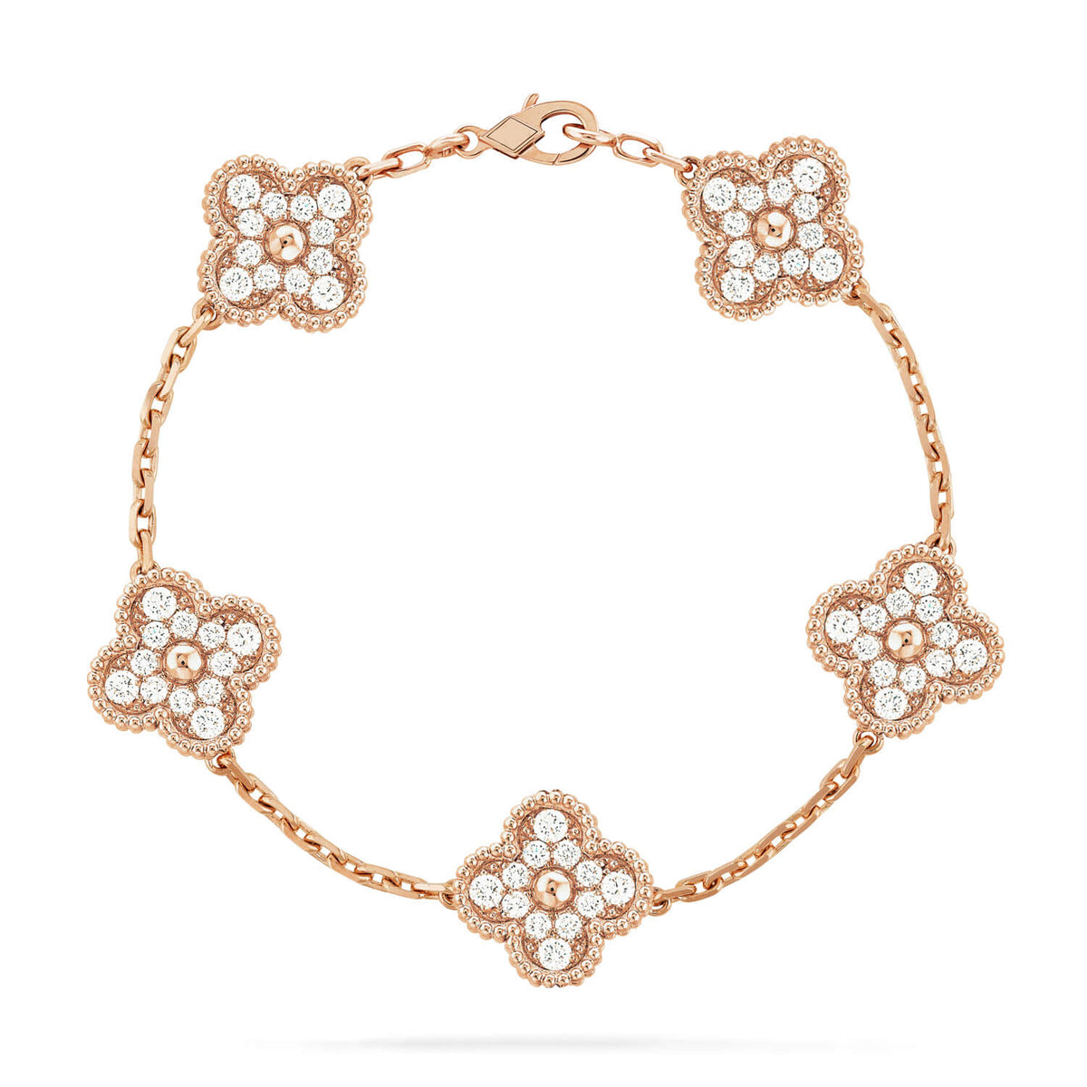 [Elowen jewelsry ] CLOVER 5 MOTIF FULL DIAMOND BRACELET COLLECTION