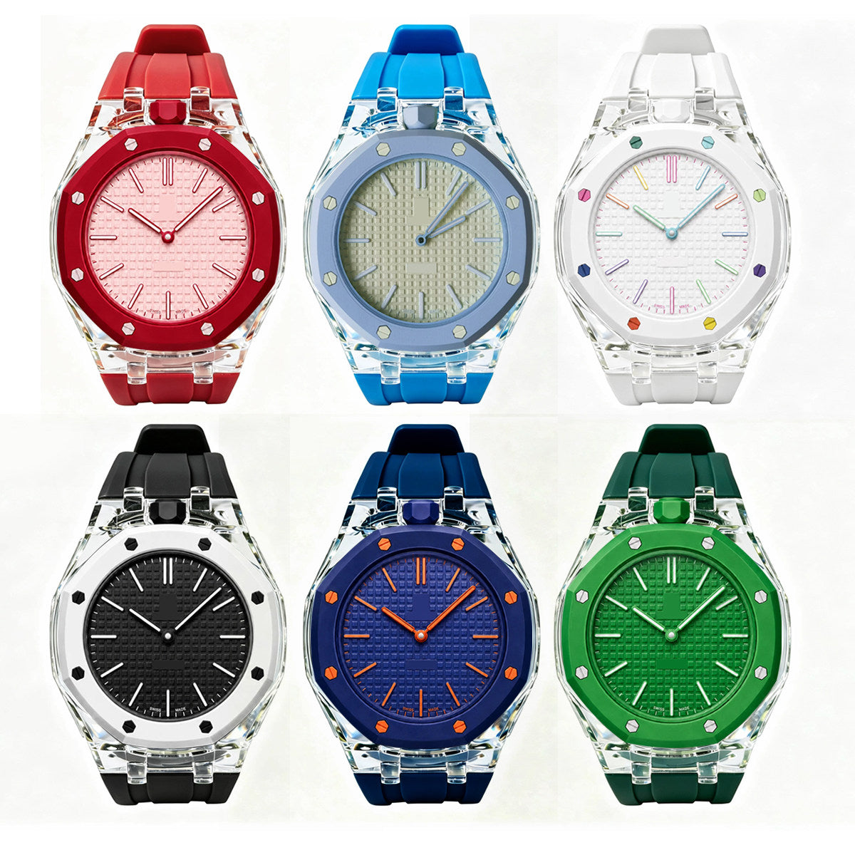 Royal Oak Pop Limited Edition: PC transparent case and silicone strap