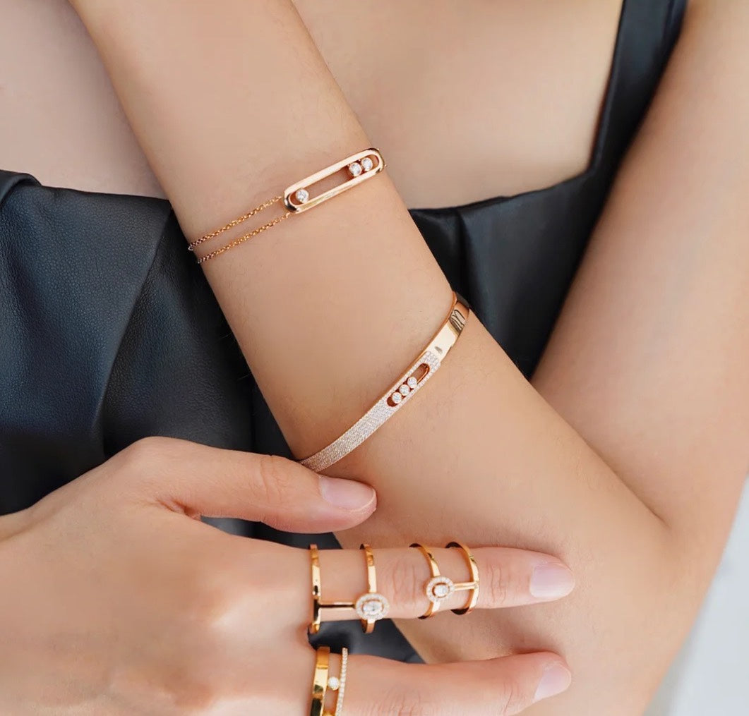 [Elowen Schmuck]Move Noa Roségold Pavé-Diamant-Armreif