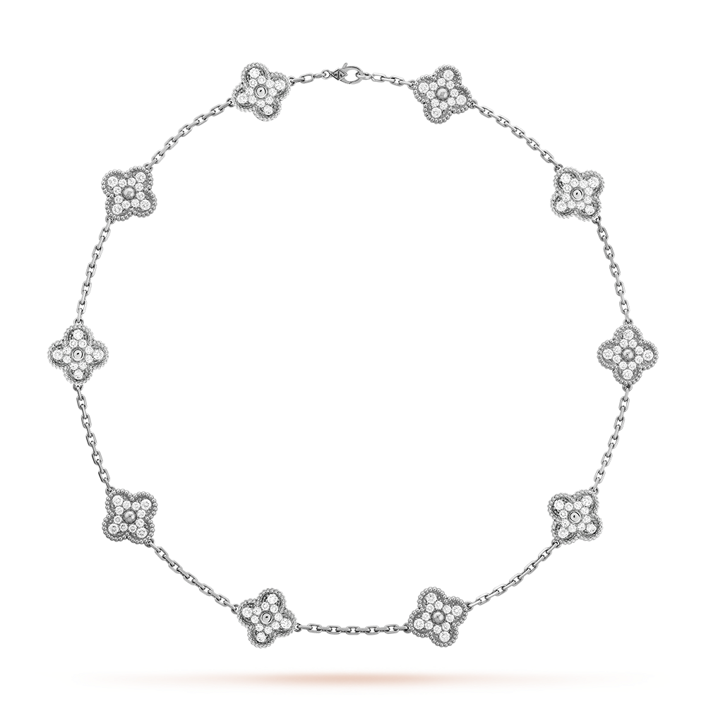[Elowen jewelsry ]CLOVER 10 MOTIFS DIAMOND NECKLACE