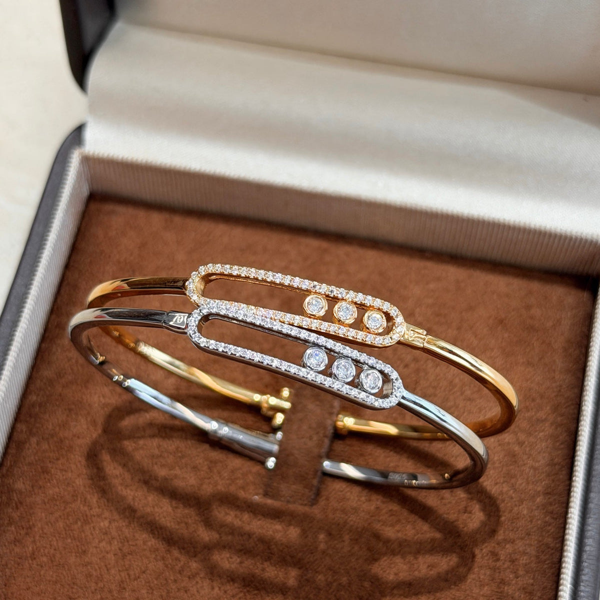 [Elowen jewelsry]Move Pavé Diamond Bangle Bracelet M